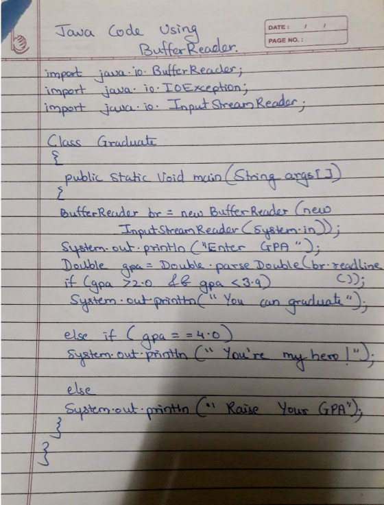 Tawa Coda Ust DATE: Buffer ReadorGE w impart java io ToExseption Clas Graduatr Public Stahic aid min(Sins args3 DubleoDauble