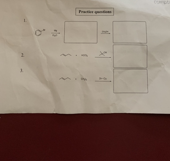 compor Practice questions HOOD Zn-Cu