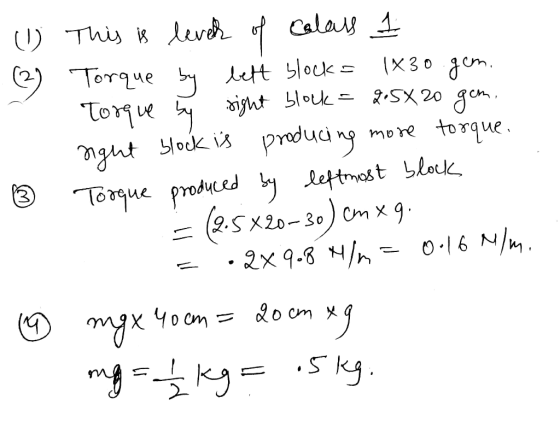 nore (1) This is lever of Colaus 1 (2) Torque by bett slock = 1x30 gem. - Torque by sight block = 2,5X20 gem. I right block i