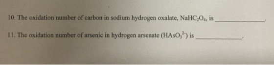 The oxidation number of carbon in sodium hydrogen