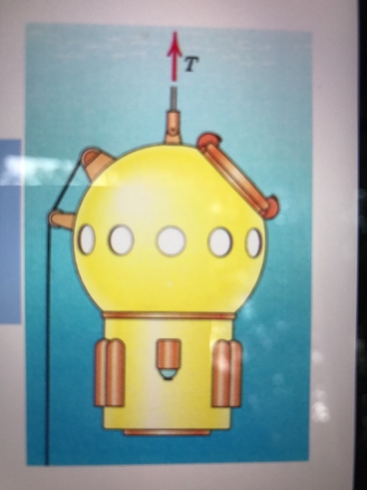 The submersible diving chamber has a total mass of