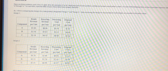There are three problems parts to and parts 47 to 50 Read each part of each problem carefully and answer exactly what is aske