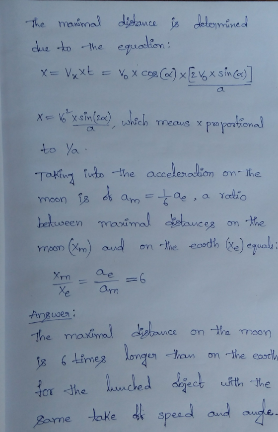 The animal distance is determined due to the equation: x= Vaxt = vo XC92 (@) x [2 x since] x = V x sin (20), which means x pr