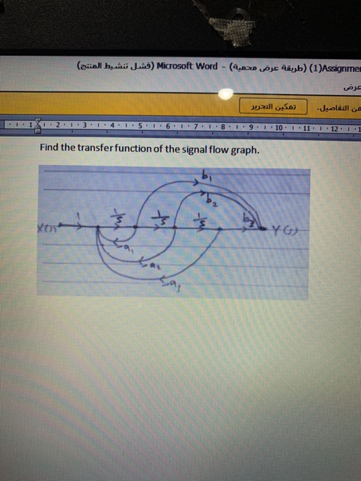 Microsoft Word (فشل تنشيط المنتج) Assignmen(1) (طريقة عرض محمية) عرض تمكين التحرير من التفاصيل. 1 : 1 || 12 ا ا و 1 51 61 1 ا