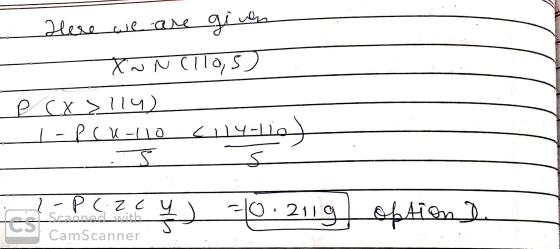 . Here we are given - XN Nollos) Pcx>114) | - P ( (10 11 V-lia - - test-pczey +10:2119] often do