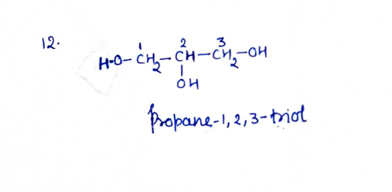 12. HO-CH=CH-Chon 04 Propane-1, 2, 3-triol