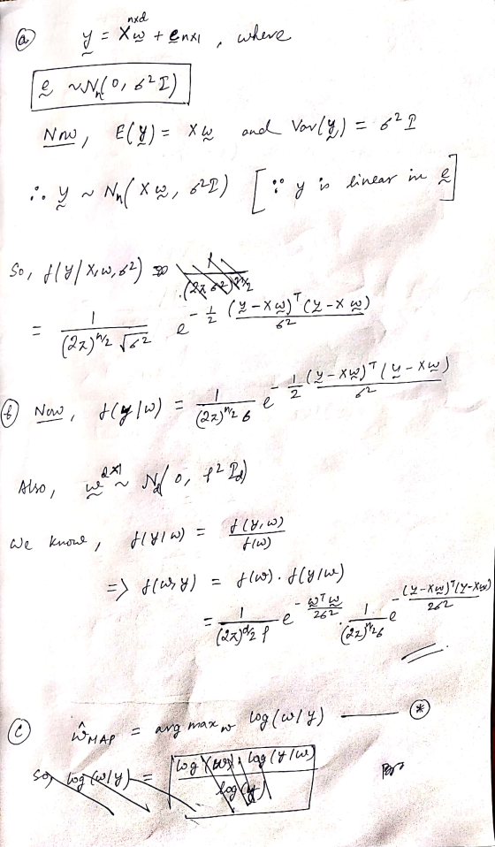 @ y = x + ensi , where e w for 6+1)] Now, €(Y)= xu andl Vov (X) = 622 | BY ~ N(X2, 82) [ry is linear in & So, Hly/X w,62) sie