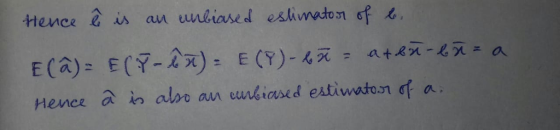Hence仓is aua uusiased estima ton of e ence da a aun c a,
