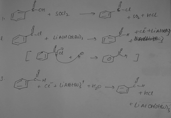 SOH -cl Socl2 + +sa t HCL pcltliAlo LIAIH CotBu) 3. cH + CitLA1oeo + ,o -LAI CHotku