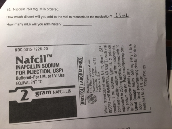 EQUIVALENT TO Buffered-For I.M. or I.V. Use FOR INJECTION, USP) (NAFCILLIN SODIUM Nafcil™ NDC 0015-7226-20 gram NAFCILLIN How