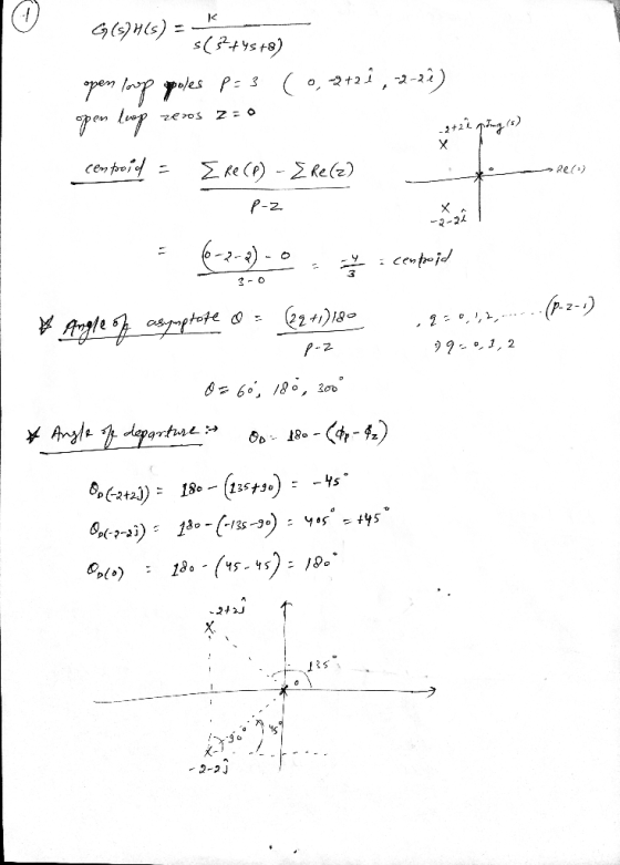o G(9H(s) - s( 37+45+8) open loop poles P= 3 (0, -2+2? , 2-22) open loop zeros ZEO thê ging! Cem tooid - Ere CP - E Re(z) Rel