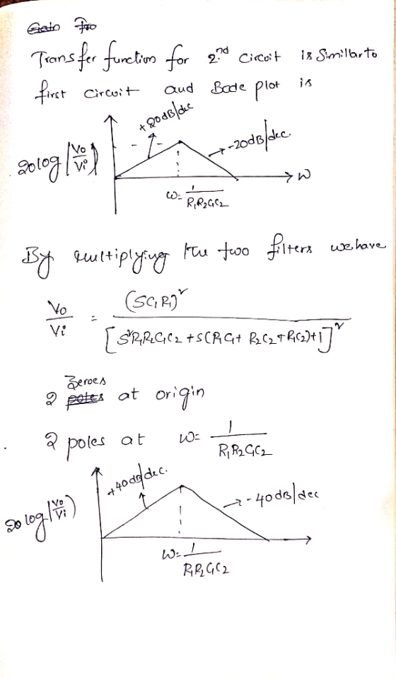 Tans fer funetfor is Simlbrto 2. Cicoit Bade aud Circoit No Solog RR2G we have Vo DeroeA 2 ates at origin poles a t RR2GC We