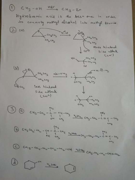 0 CH₂-OH HBr CH₂-Br Hydrobromic acid is the best one in order to converty Methyl alcohol into Methyl Bromide. chch3 They More