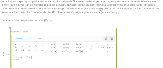 According to a simple physiological model, an athletic adult male needs 20 Calories per day per pound of body weight to maint