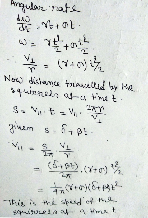 Angular rzate ·V, カナの Not dichene travallid by Ha squinnels at-a time t Tus is thá spead of th
