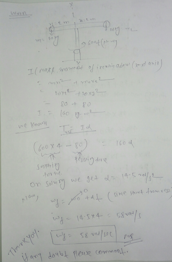 niven drm dan mtoy o 6004( lm) I (maxe momentet of inentia about (sex anix) mre & mara? - 20x28 120x92 - 80 + 80 I 160 Kg-w ?
