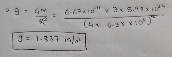 2 2 R- (4x 6.33 x 1o6) g= 1.837 mls2