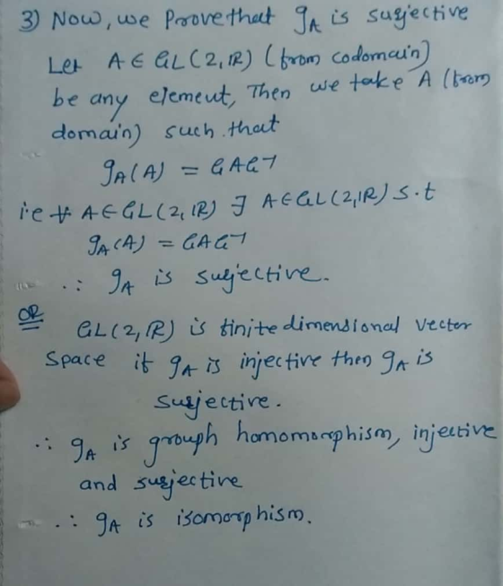 oud, we Prorovethat ん be any elemeut, Then we take A (Ivem demain) such theut eL(2, R) tinite dimendlonal Vecter Space it J+
