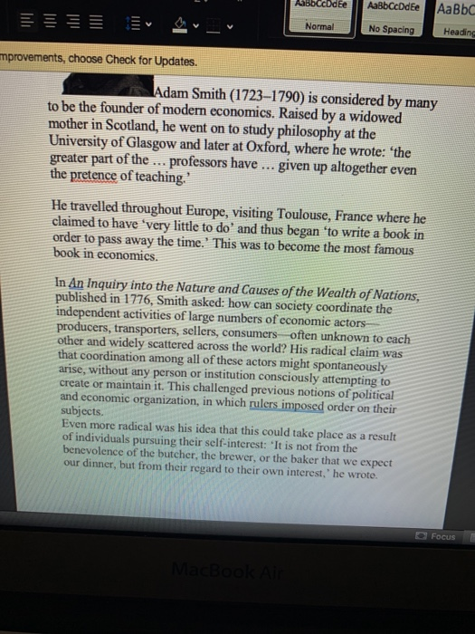 HOLLLLuce Adobe No Spacing Heading provements, choose Check for Updates. Adam Smith (1723-1790) is considered by many to be t