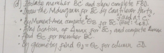 isolate memher Be and shnu comple te F80 xed a CCB) location of Auax For B, aud compute Aymas
