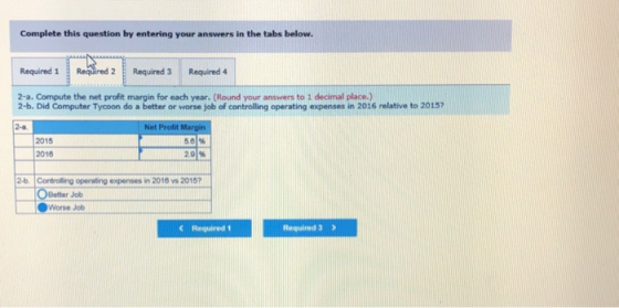 Complete this question by entering your answers in the tabs below. Required 1 Required 2 Required 3 Required 4 2-a. Compute t