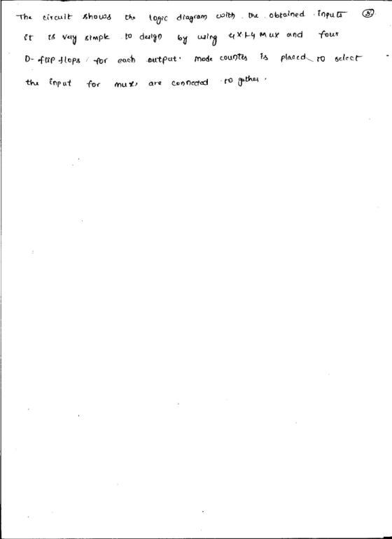 The eireuit shouss thogc diagra i obtoined -npu&C D- fup jlops each eutput mode counts t> plaecd ro seleet nput mut, are en D