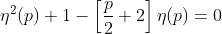 n2(p) 2 7(p ) = 0 2np)