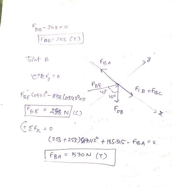 FOR-255= 0 Foe-255 (1) FCB=fBc Joint B FBA Vefg=0 FBE 20 Fre Cosu 20- 258 034200 420] FBE = orange N/(0) FOB & GEFx = 0 ; (25