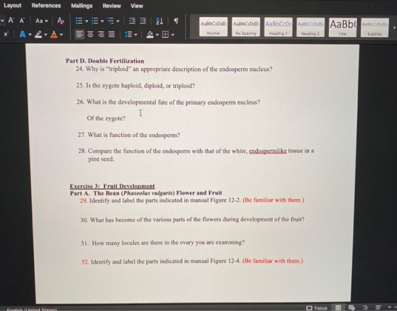 Layout References Mailings Review View A A Aa A Eva * ALAM AaBbCcDdE AaBbCcDdE AaBbCcD ABCD El AaBb Bb CODE No Spacing Headin