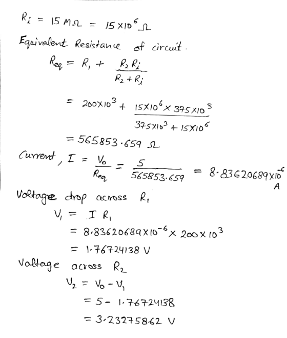 Equivalont Resistane of ircuit 3 56 5853.659 R565853.659 dyop across R, 3 F 76724138 V VoNeqe acsR F5- 1.767 24138 3 232 5862 V