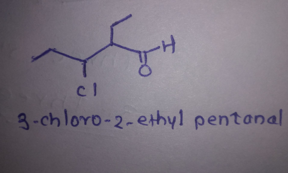 cl 3-chloro-2-ethyl pentanal