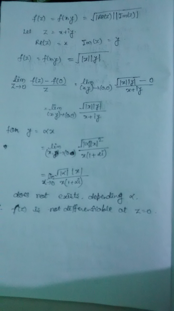 f(z) - flay) = liretz) || Iml;)] Let z=xtiy. Retz) = * Im Cx) = g. f(x) = flang) = [tally! Eins 40-80)43-100 TERATE Czy)-(20)