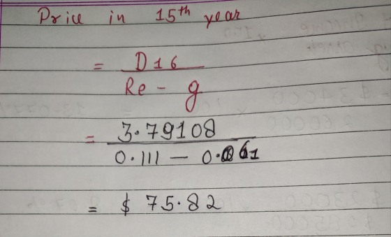 Price in 15th year D16 Re Re-g 3- 79108 0.111 0 - 61 $ 75.82