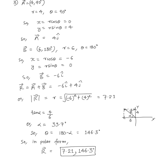1 こ7.21 4 So, θ= 180-d 146.3. So, in polar form/ 721, 146-3
