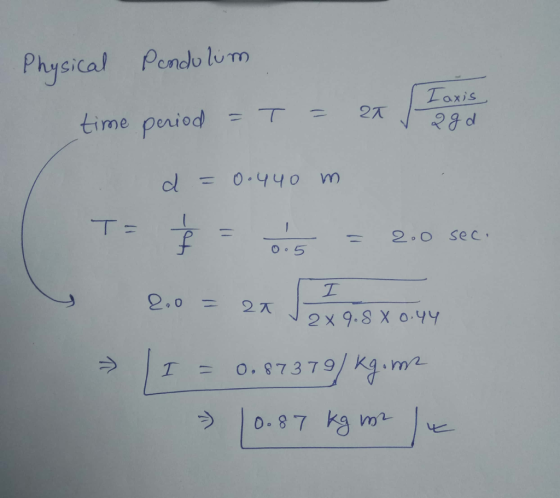 Physical Pondlo lo m cmdu Zaxis ア 2.0 sec. 0.5 工 = o.87379) Kg.myL 0. 87