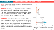 Find the electric field (magnitude and direction as measured from the x ...