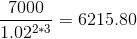 7000 6215.80 1.022- 3