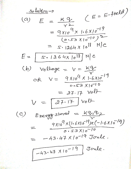 so luten b) Voltage = V = kg (Ener -43 uナス10-1 9