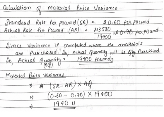 Calculation of Material luice Variance Standard Rate Per pound (SR) - $0.60 per pociad Actual Rak Pere Pound (AR) 2 813580 %