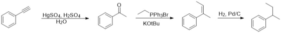 ♡ segons of motion or more on H2, Pd/C HgSO4, H2S04 H2O PPh3Br KOtBu