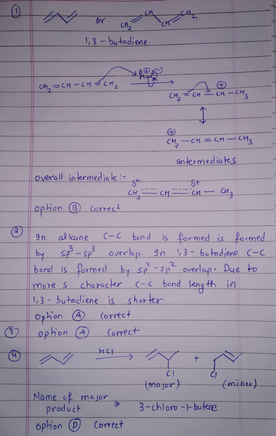 ch or CH ch₂ 1,3-butadiene ch=ch-cn=c12 CH₂ =cn - ch-CH₂ CH, -ch=ch - CH₂ Intermediates st Overall intermediate :- st си, op