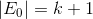 Eo =k+1