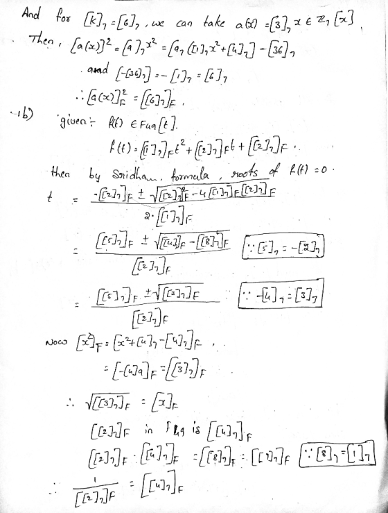 And for [k], = [6], , we can take a 67 = (3], 2 E 2, (c) . Then , {a(x)}2 = [],x? = {4, ([.],x+[u]n] - 36], iarad [-Low),] --