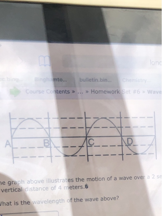 na mto... bulletin.bin... Chemistry Course Contents >> ... >> Homework Set #6 >> Wave ! TT ne graph above illustrates the mot