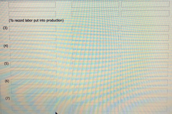 (To record labor put into production) (3)