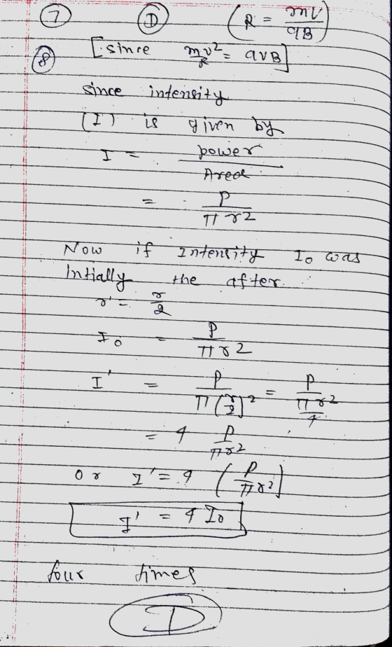 2) m पर D (R Esince my. Ava] since intensity given (1) LS power Areal P 1172 Now f 2ntent Toदत Intially the after 2 I T) 02 P