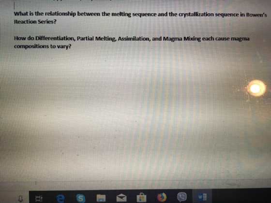 What is the relationship between the melting sequence and the crystallization sequence in Bowens Reaction Series? How do Differentiation, Partial Melting, Assimilation, and Magma Mixing each cause magma compositions to vary?