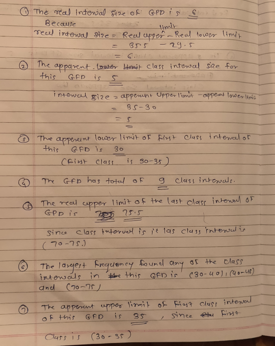 . The real internal size of GPD is 6 Because - - - Umir real interal size = Real appes - Real lower = 355 - 29.5 limit ② The