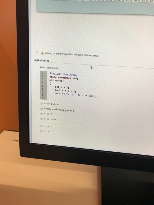 What prints here? # include <iostream> using nam