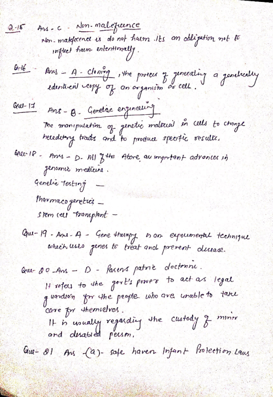 QW-17 61 2-16 Ans.c. Non. maleficence Hon. maleference is do not harm its on obligation not to harm enlentionally 6:16 - Anis